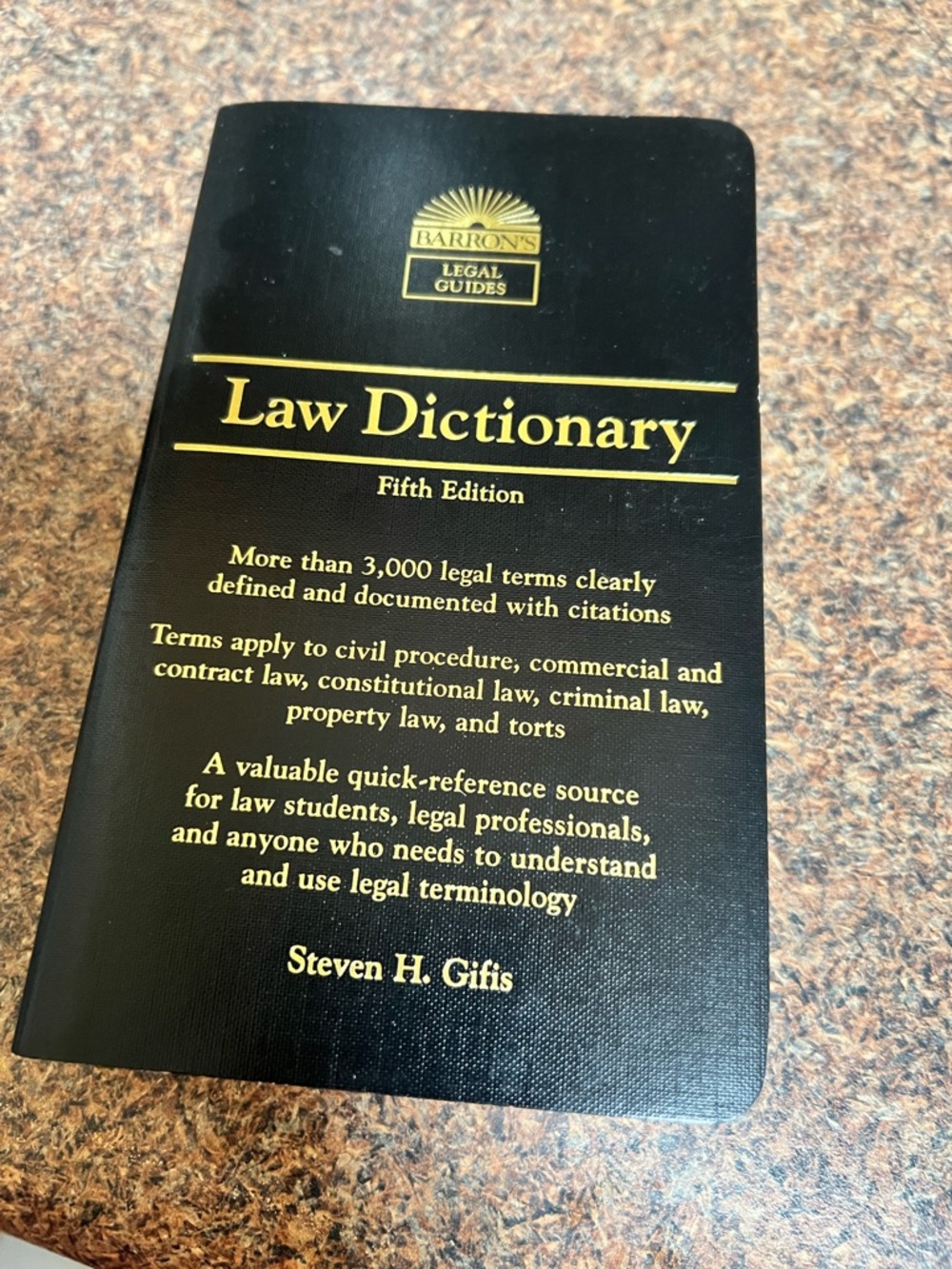 Barron's Law Dictionary - Black & Gold Pocket Reference